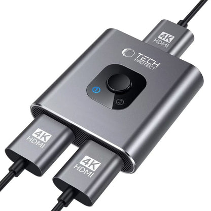 Stikalo za video HDMI Tech-Protect HB07, Sivo