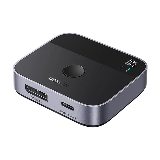 Stikalo za video DisplayPort / USB-C UGREEN 65878, Črno