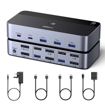 Stikalo za video DisplayPort UGREEN AK700 (55851), Sivo