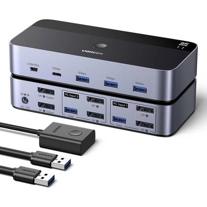 Stikalo za video DisplayPort UGREEN AK700 (55851), Sivo
