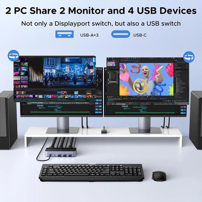 Stikalo za video DisplayPort UGREEN AK700 (55851), Sivo