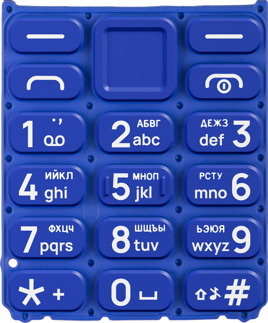 Cirilična tipkovnica za HMD 105 / Nokia 105 (2024), modra