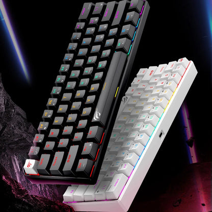 HAVIT KB903L Gaming Keyboard, RGB, 1.8m, White Transparent