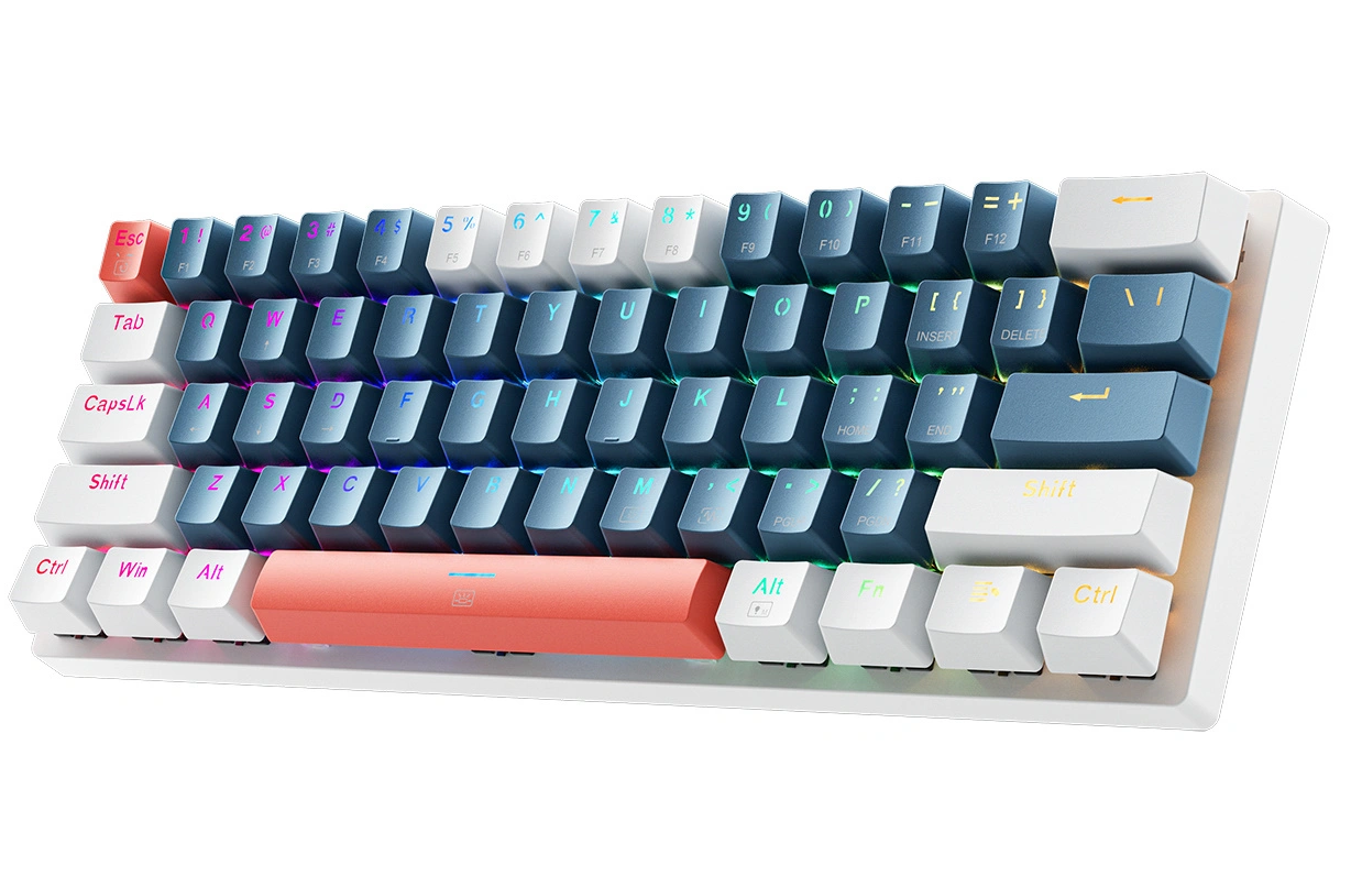 Gaming žična USB tipkovnica Machenike K500-B61 mehanska, RGB, modro bela
