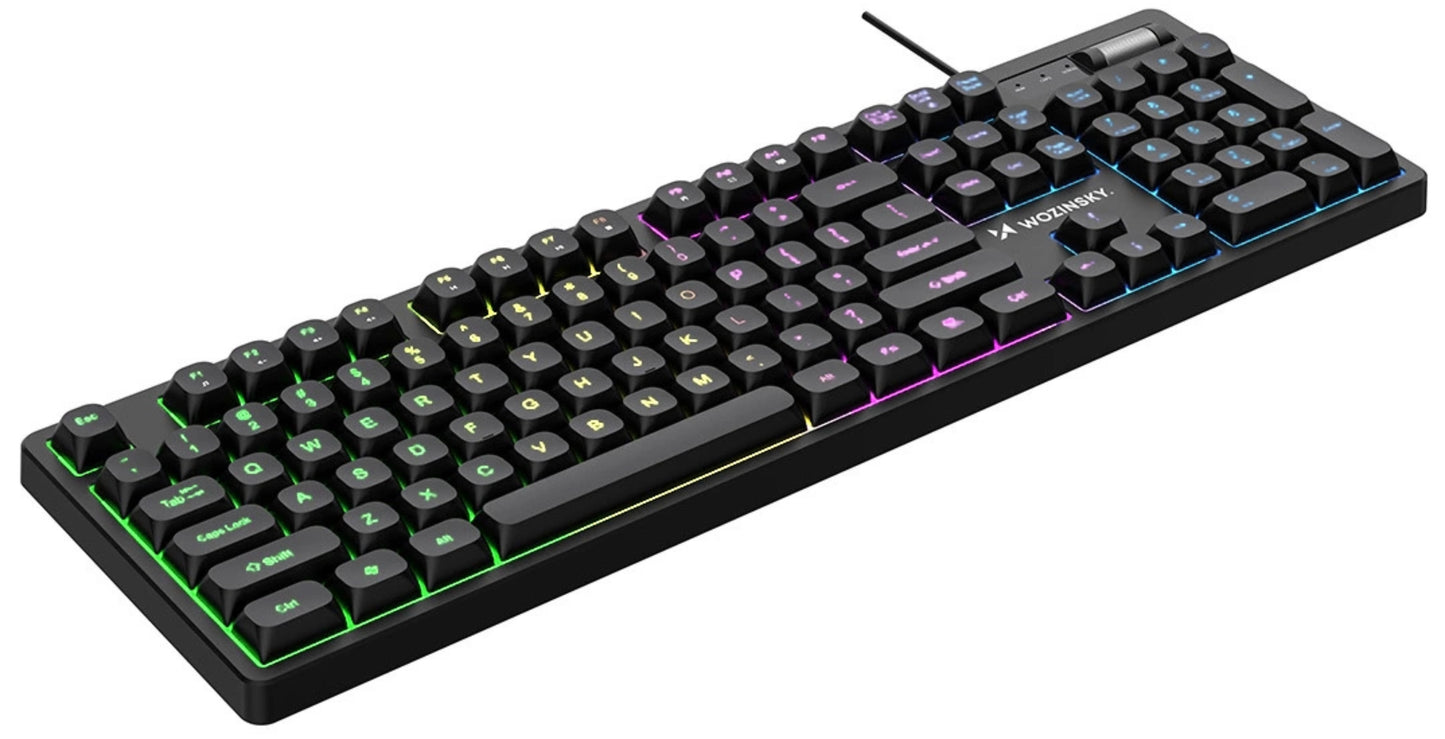 Gaming žična USB tipkovnica WZK WKG-200, RGB, 1,5 m, črna