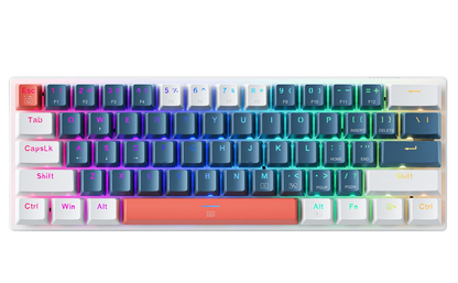 Gaming žična USB tipkovnica Machenike K500-B61 mehanska, RGB, modro bela