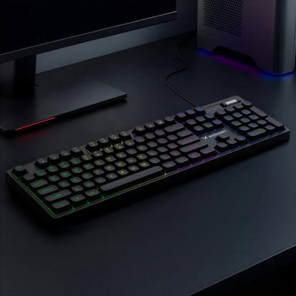 Gaming žična USB tipkovnica WZK WKG-200, RGB, 1,5 m, črna
