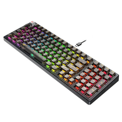 Igralna tipkovnica Wired USB HAVIT KB875L, RGB, 1.8m, Črna prosojna