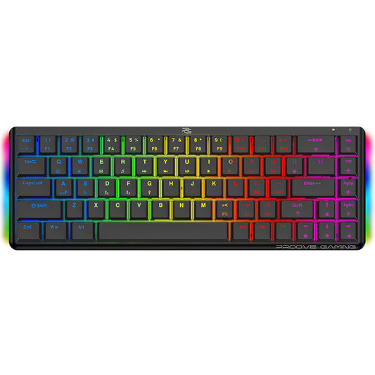 Brezžična igralna tipkovnica Proove AFK, RGB, BT / Wi-Fi / Žična, 1.5m, Črna WKAFKEN22001