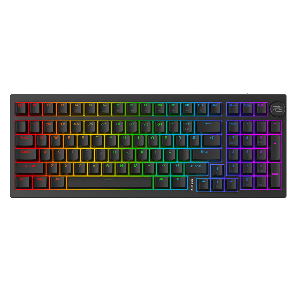 Brezžična igralna tipkovnica Proove Slicker, RGB, BT / Wi-Fi / Žična, 1.8m, Črna WKSLEN00022401