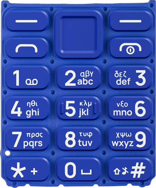 Grška tipkovnica za HMD 105 / Nokia 105 (2024), modra
