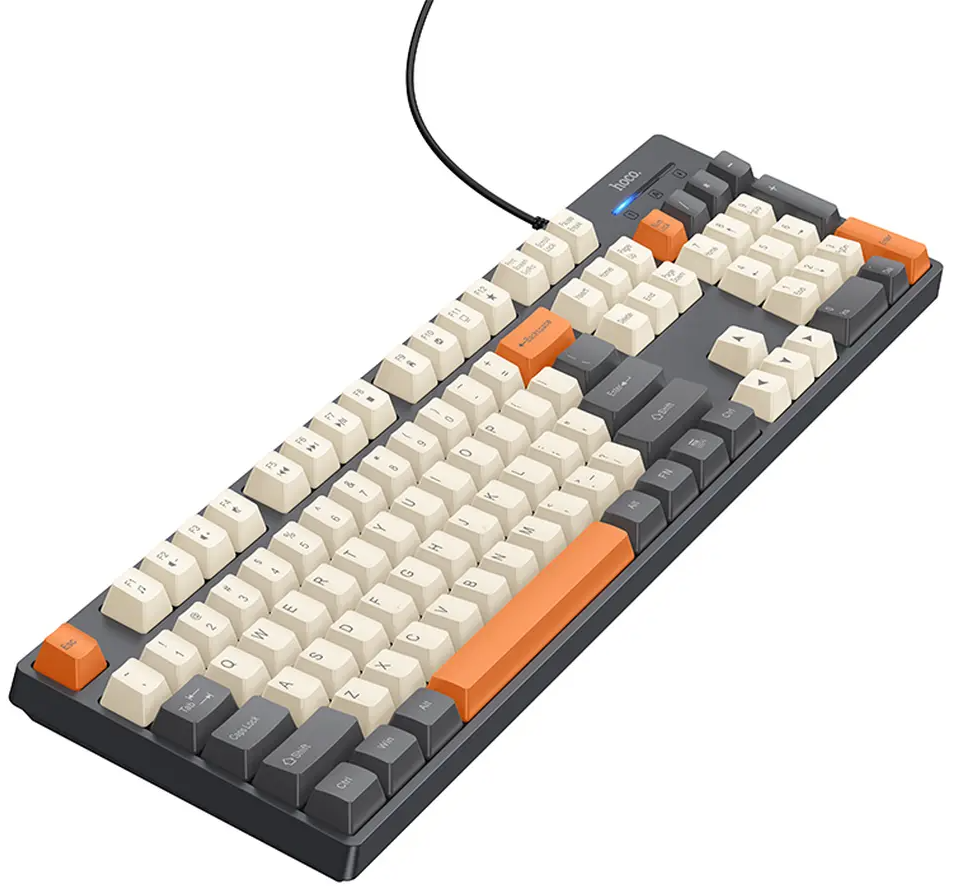 Žična USB tipkovnica HOCO GM61 Tri-Color, 1,45 m, siva