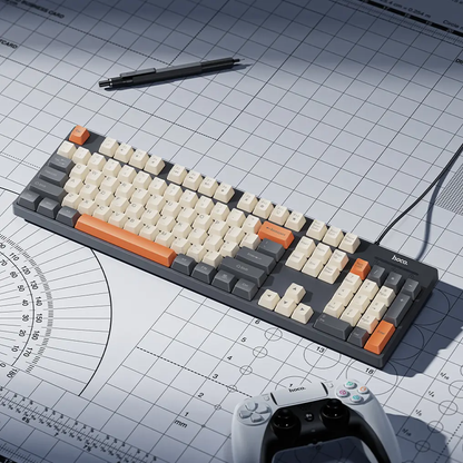 Žična USB tipkovnica HOCO GM61 Tri-Color, 1,45 m, siva