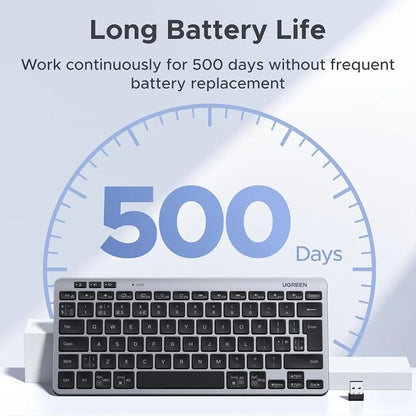 Brezžična tipkovnica UGREEN 75049, BT / Wi-Fi, Črna