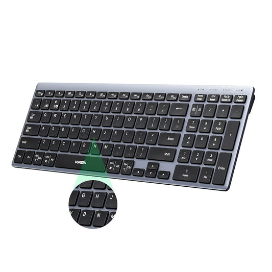 Brezžična tipkovnica UGREEN K552 (75163), BT / Wi-Fi, Črna