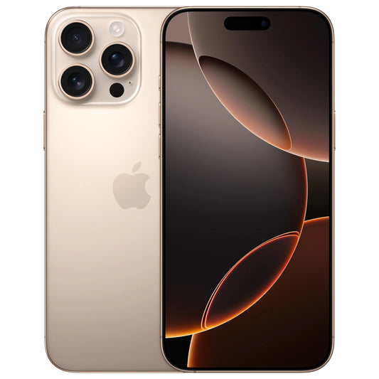 Apple iPhone 16 Pro Max Mobile Phone, 256GB, Titanium Desert Sand MYWX3ZD/A