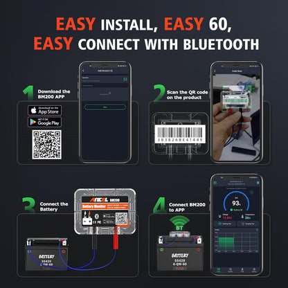 Bluetooth tester za spremljanje avtomobilske baterije Ancel BM200