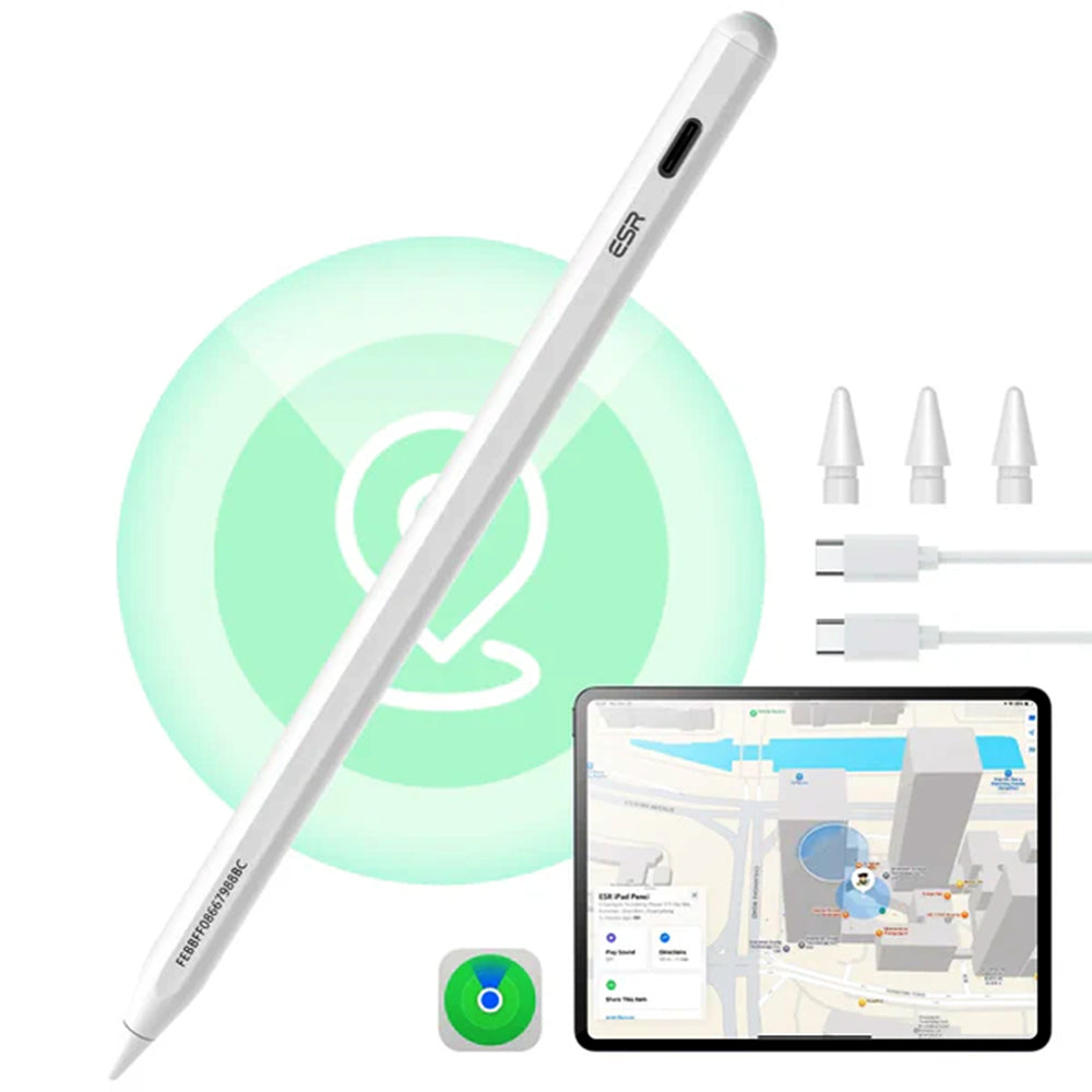 Touch Pen ESR Geo za Apple iPad, Aktivna različica, Bel