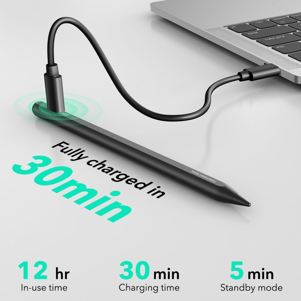 Touch Pen ESR Geo za Apple iPad, Aktivna različica, Črna