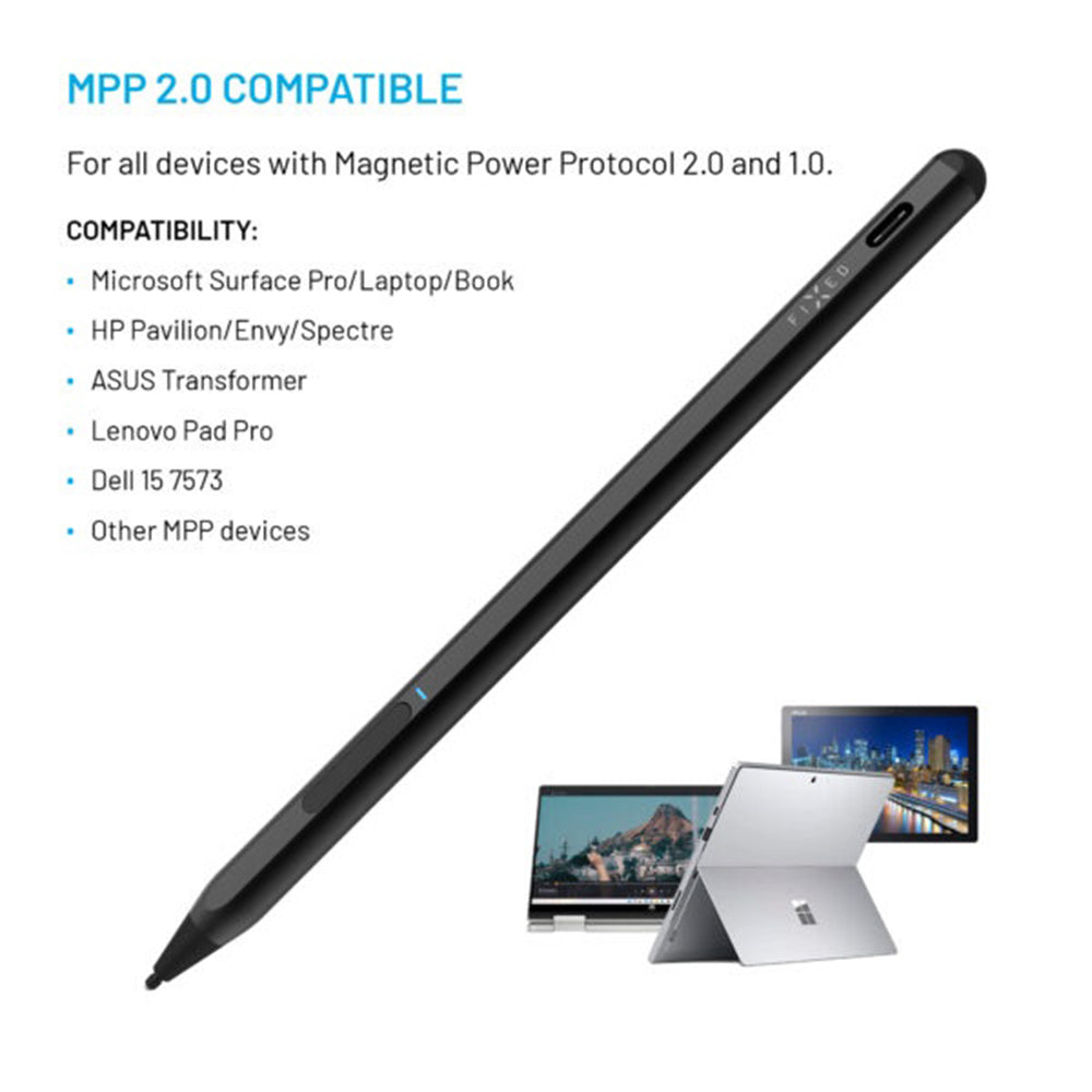 Touch Pen Fixed Graphite Active za naprave z MPP podporo, črn