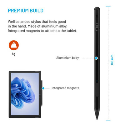 Touch Pen Fixed Graphite Active za naprave z MPP podporo, črn