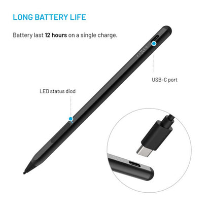 Touch Pen Fixed Graphite Active za naprave z MPP podporo, črn