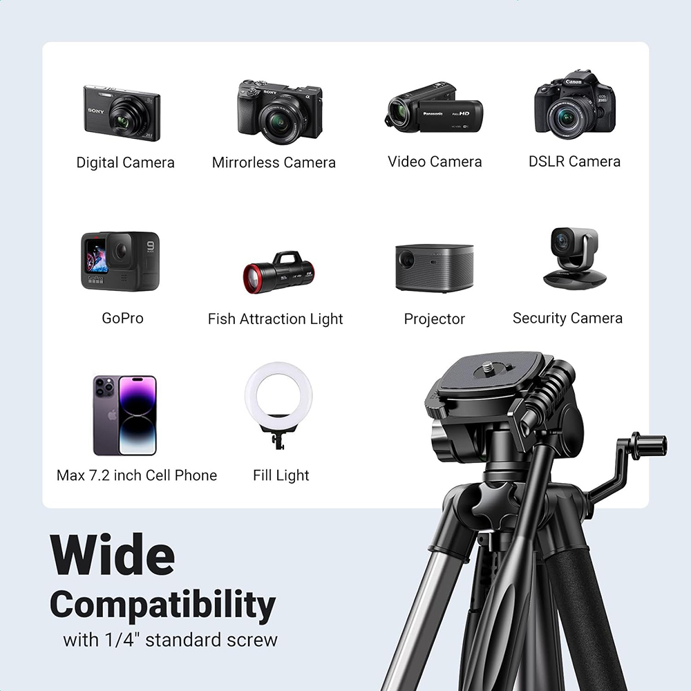 Stojalo 1/4inch UGREEN LP661 (15187), Črno, Ponovno zapečateno