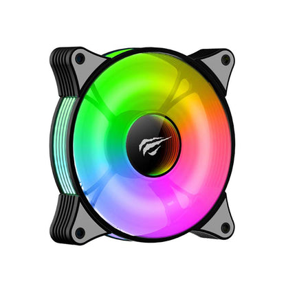 Ventilator HAVIT F2095, RGB, 600RPM - 1800RPM, 38dB, 1.44W, Črn